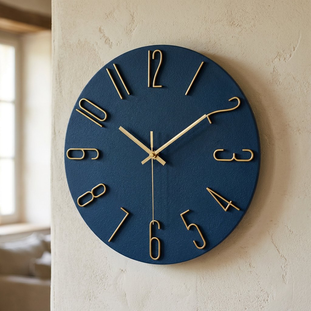 Horloge Murale Chiffres Or