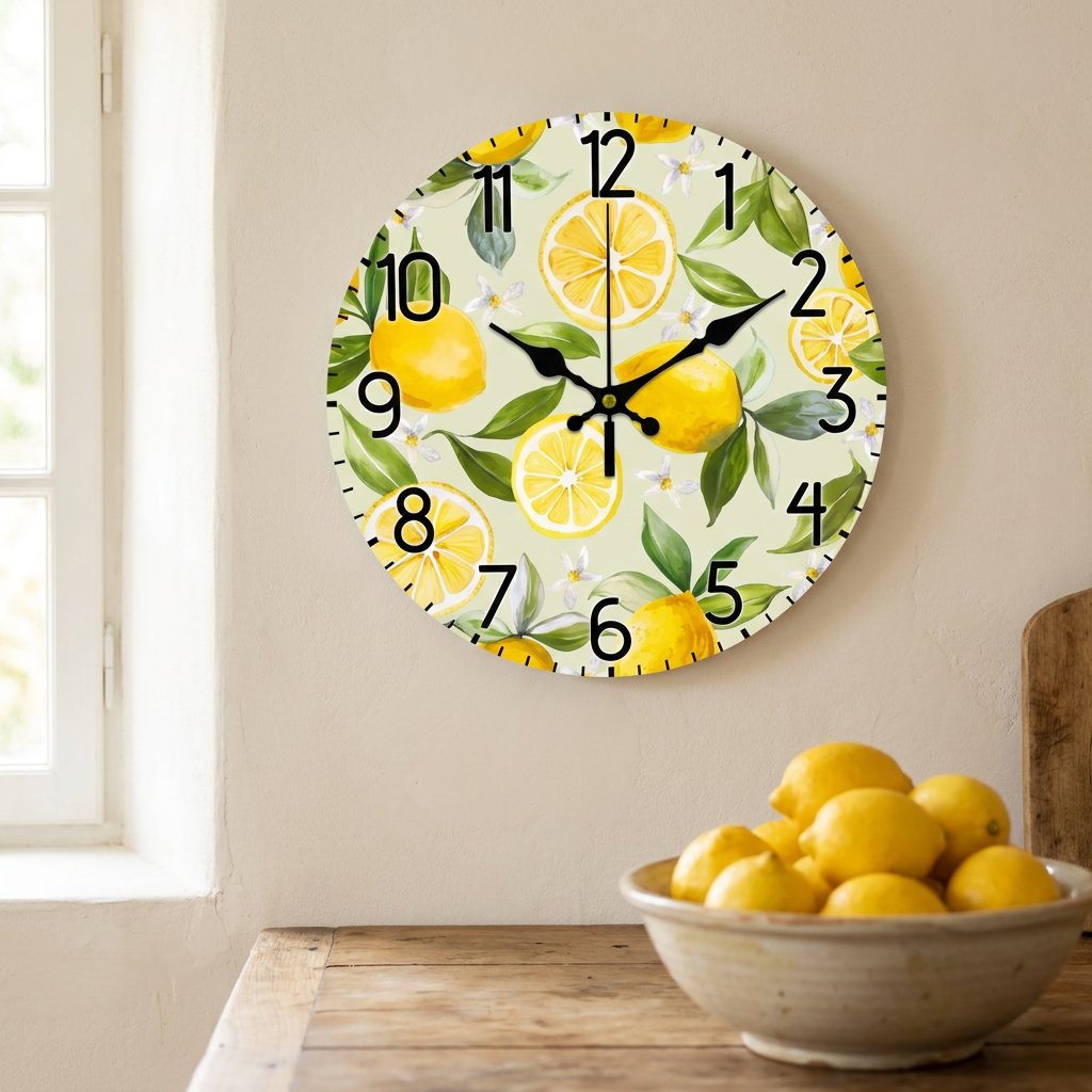 Horloge Murale Citron Fruit