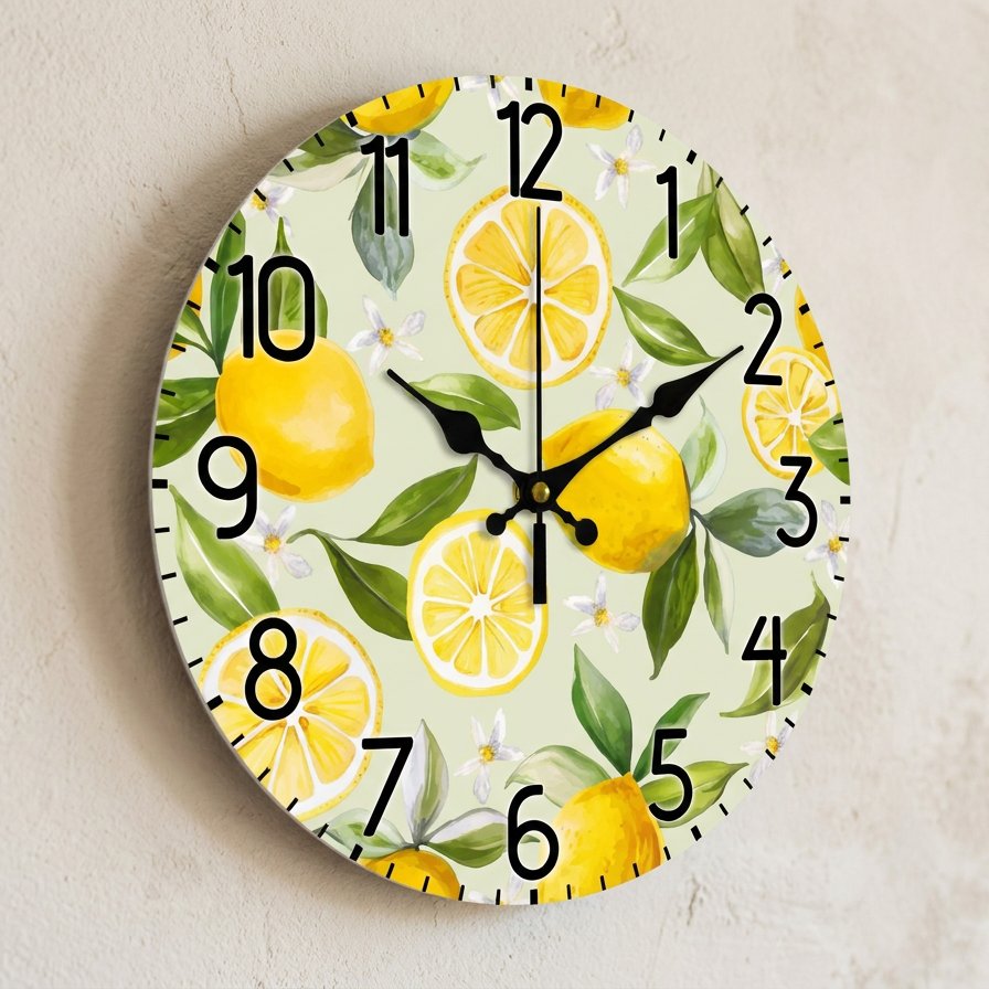 Horloge Murale Citron Fruit