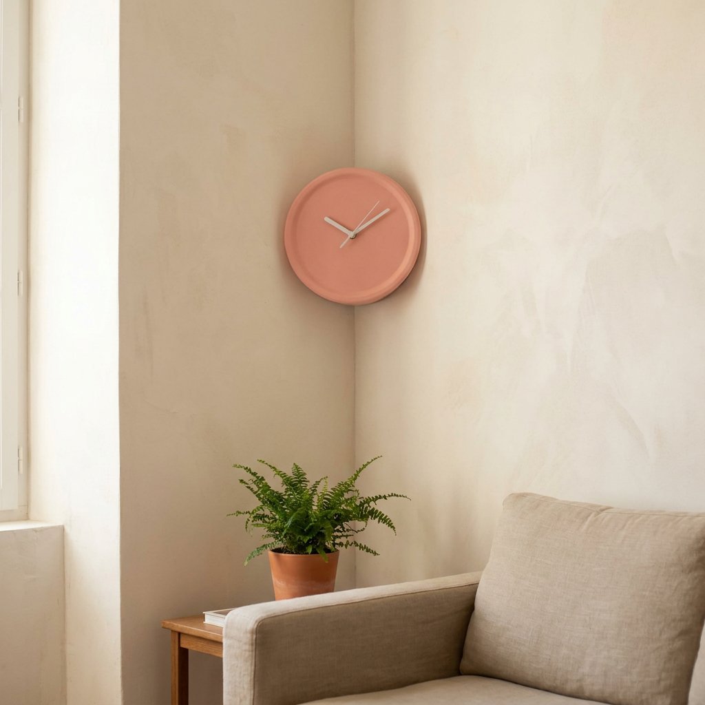 Horloge Murale Coin Rose
