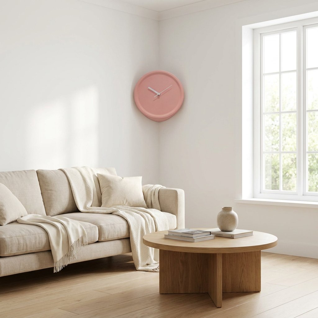 Horloge Murale Coin Rose