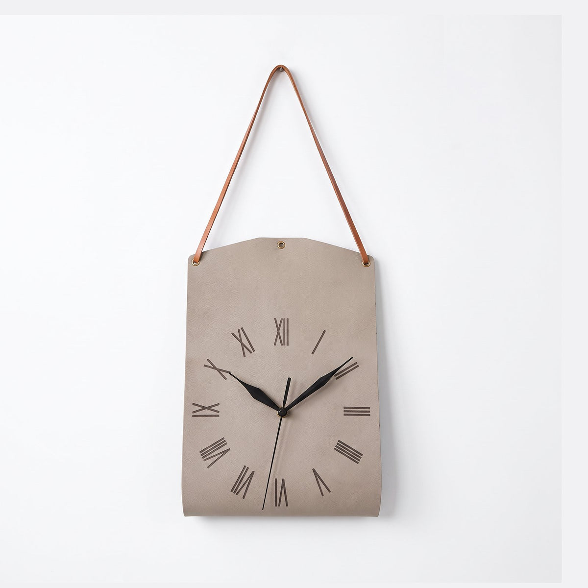 Horloge Murale Cuir Rouge