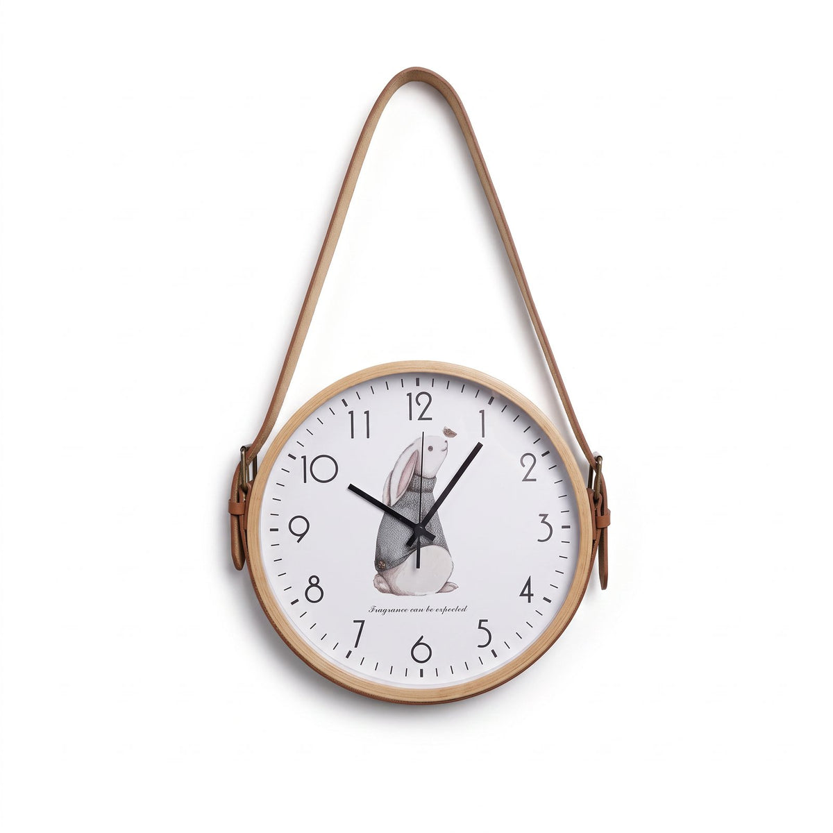 Horloge Murale Cuir Suspendue