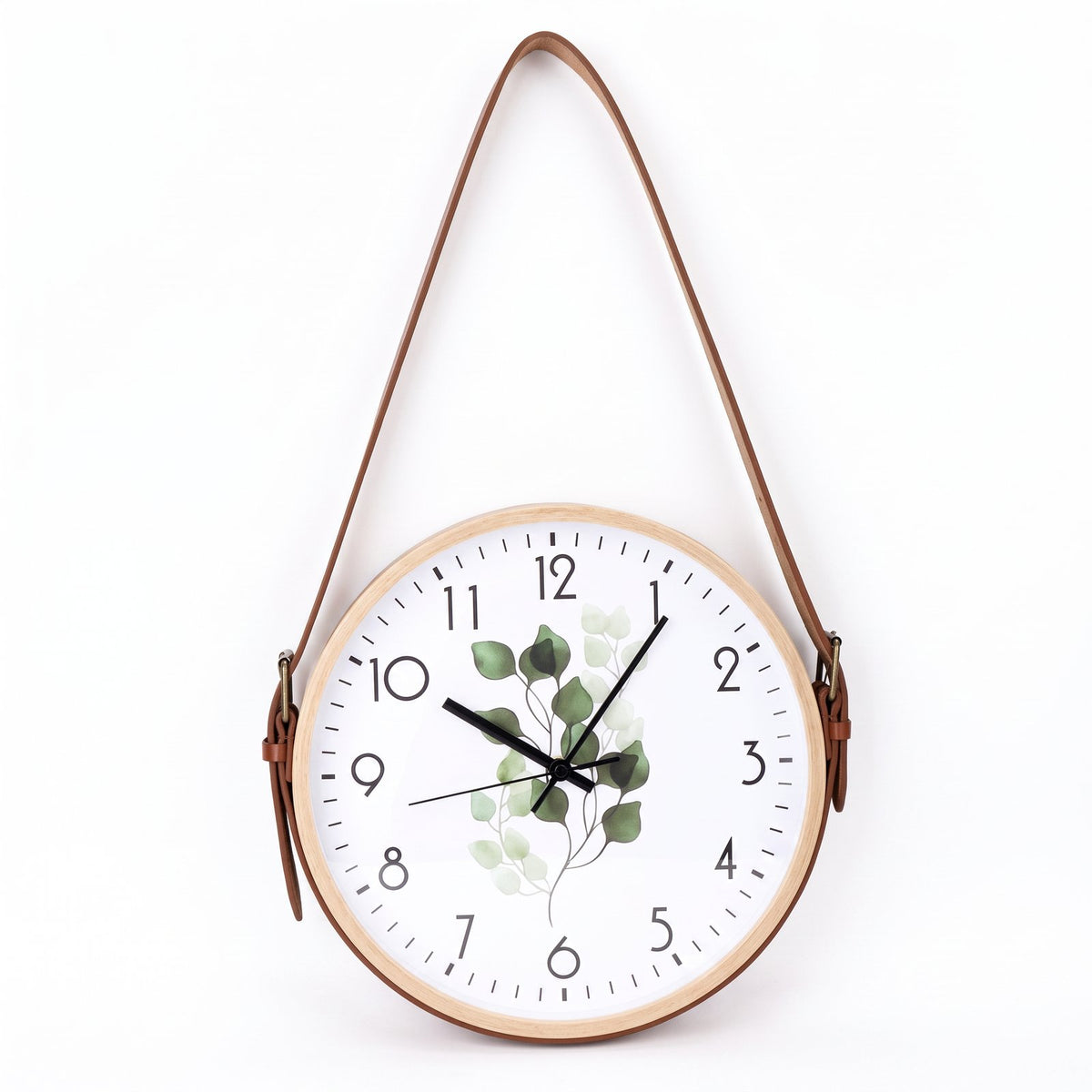Horloge Murale Cuir Suspendue