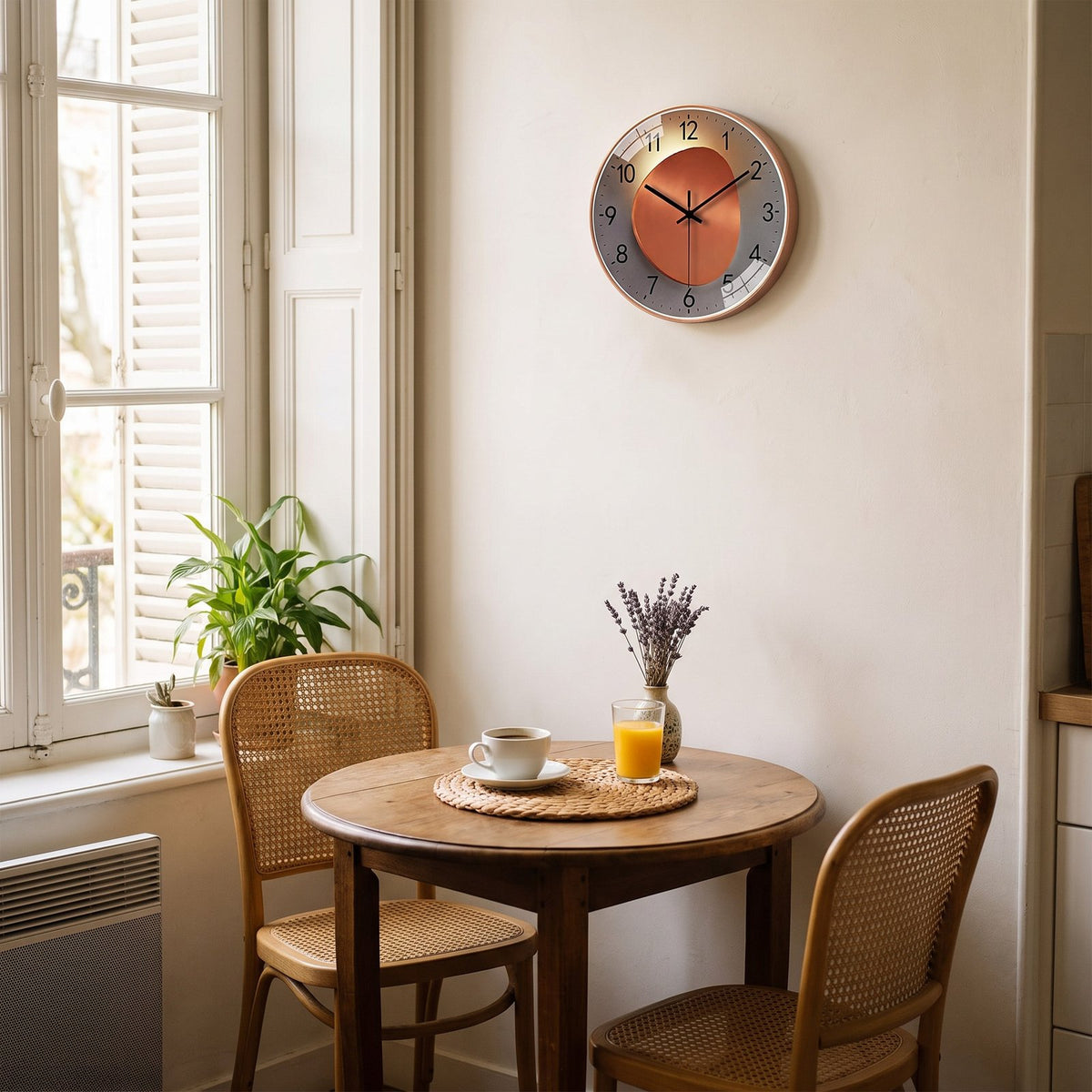 Horloge Murale Cuisine Silencieuse – mise en situation