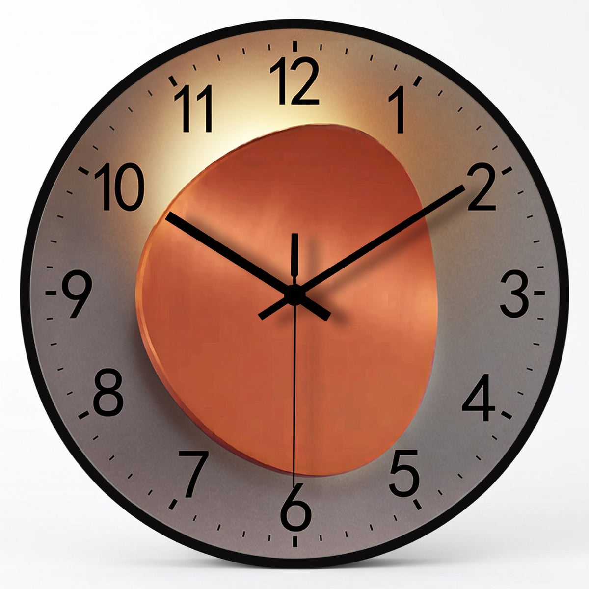 Horloge Murale Cuisine Silencieuse Noir – fond blanc