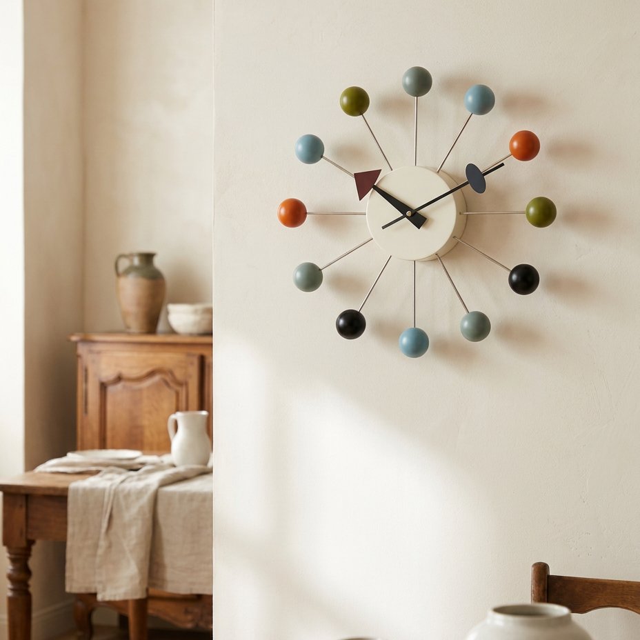 Horloge Murale Design Atomique
