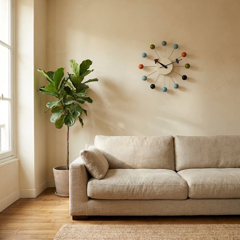 Horloge Murale Design Atomique