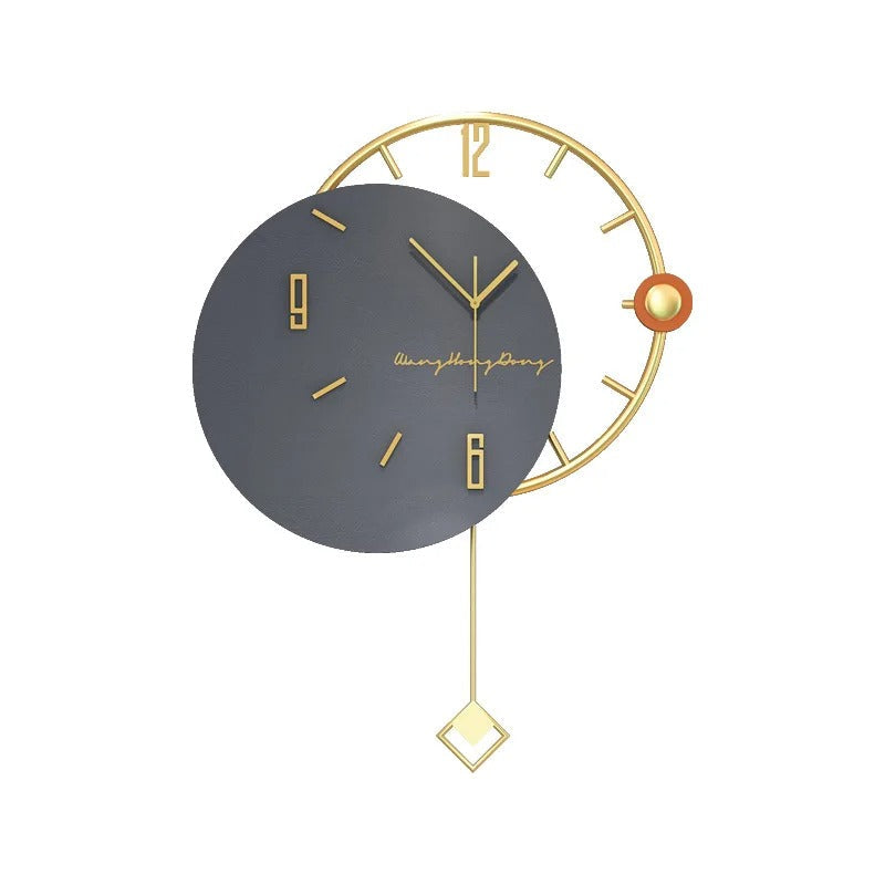 Horloge Murale Pendule Dorée