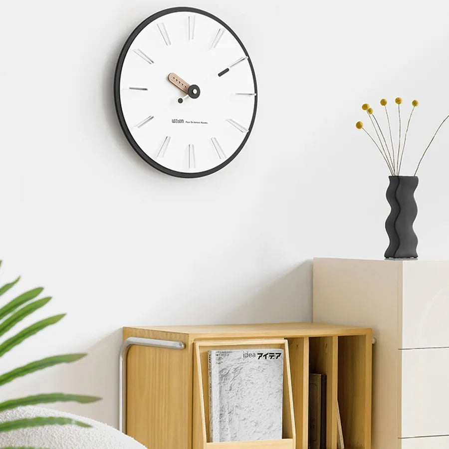 Horloge Murale Minimaliste Noir