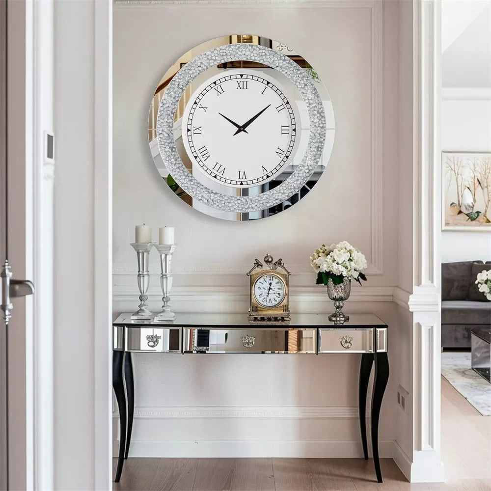 Horloge Murale Glamour Miroir