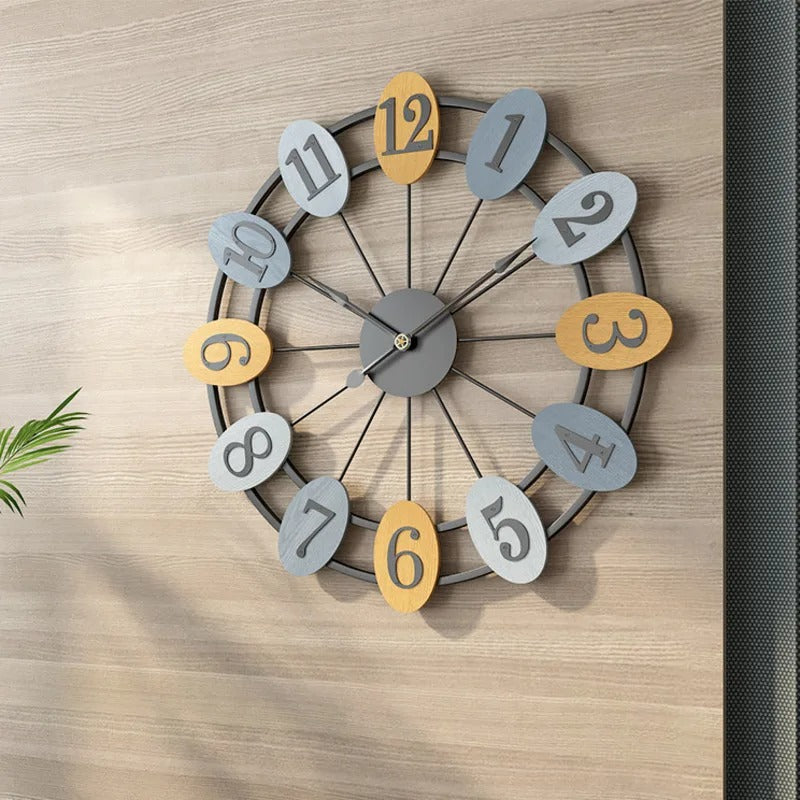 Horloge Murale Chiffres Ovale