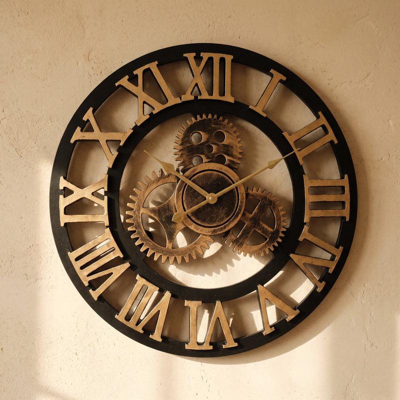 Horloge Murale Engrenage Vintage