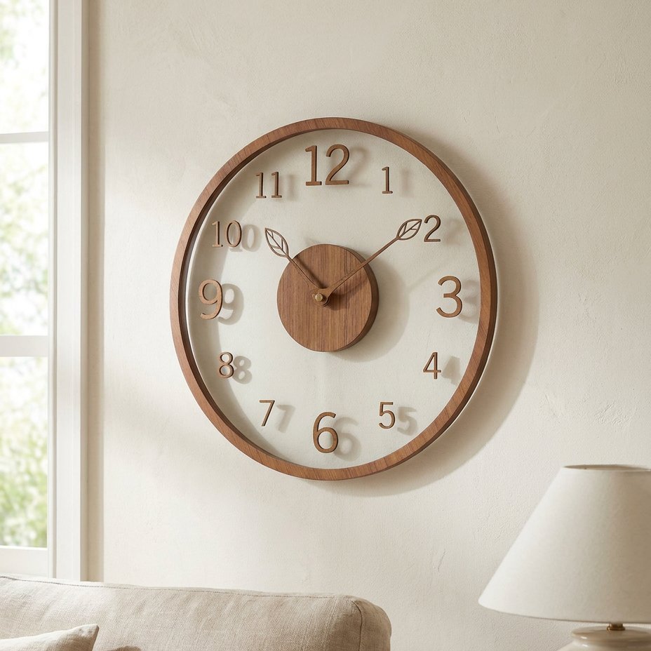 Horloge Murale Feuille
