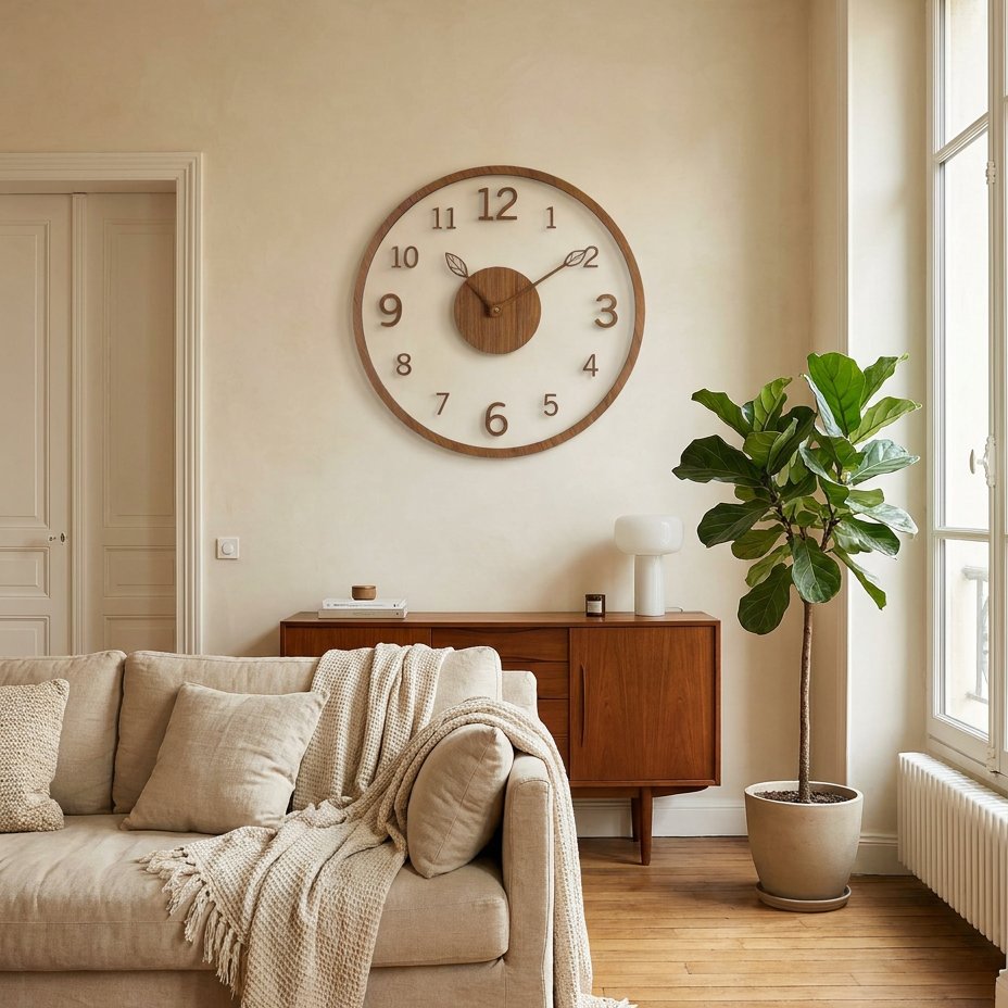 Horloge Murale Feuille