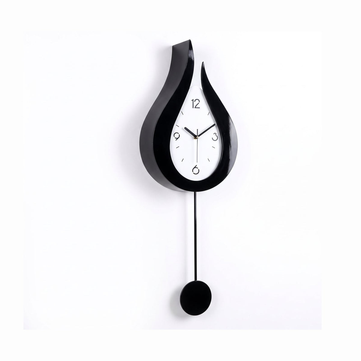 Horloge Murale Flamme Noire