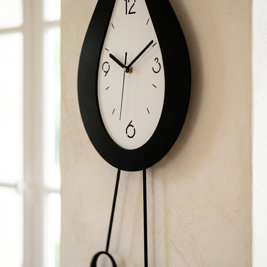 Horloge Murale Flamme Noire
