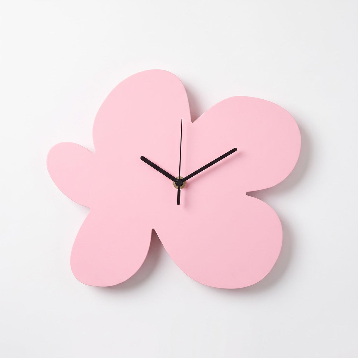 Horloge Murale Fleur Bleue Rose – fond blanc