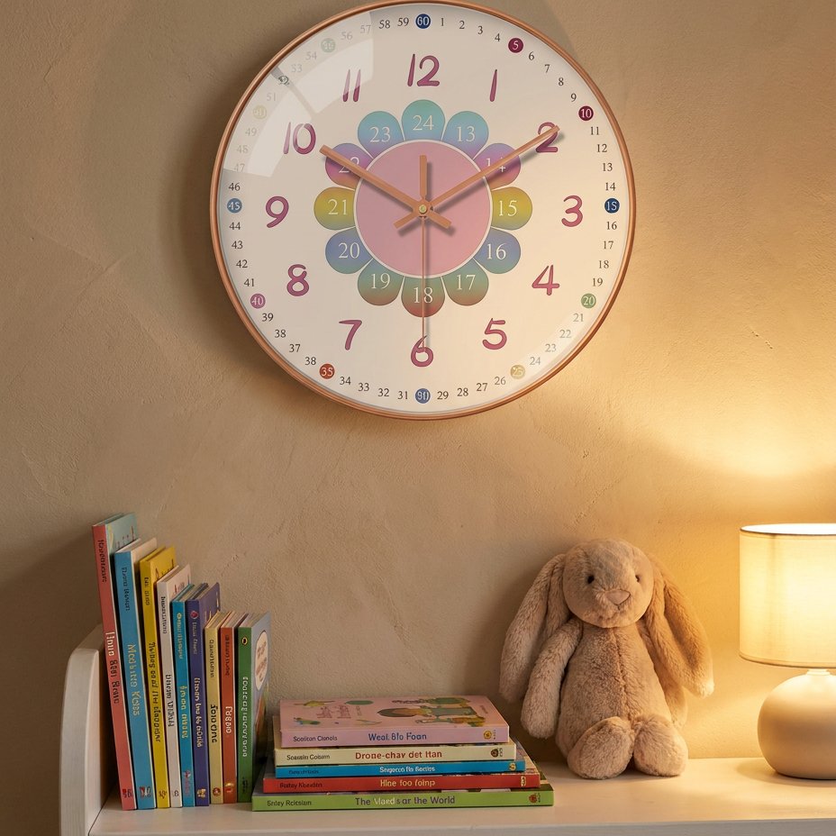 Horloge Murale Fleur Enfant