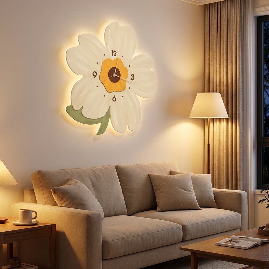 Horloge Murale Fleur Printemps