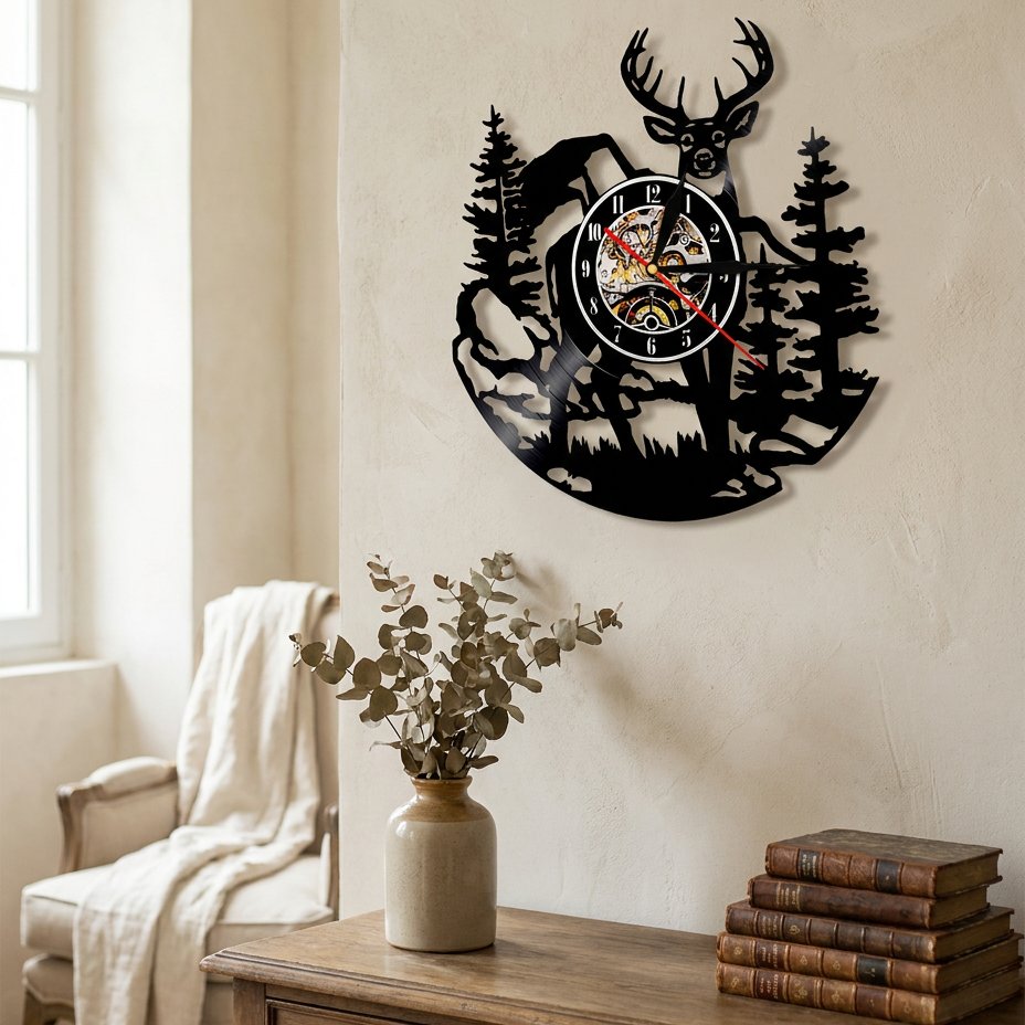 Horloge Murale Forêt Animale