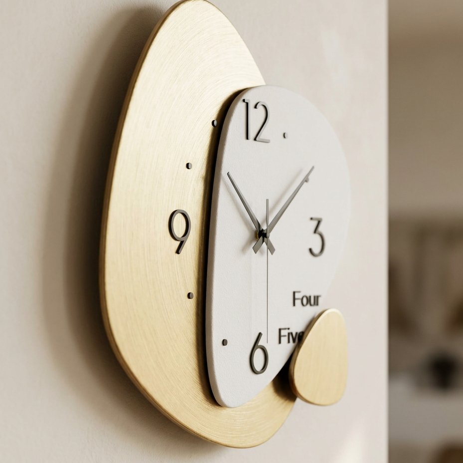 Horloge Murale Forme Abstraite