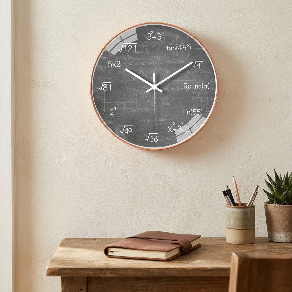 Horloge Murale Formules Mathématiques – mise en situation