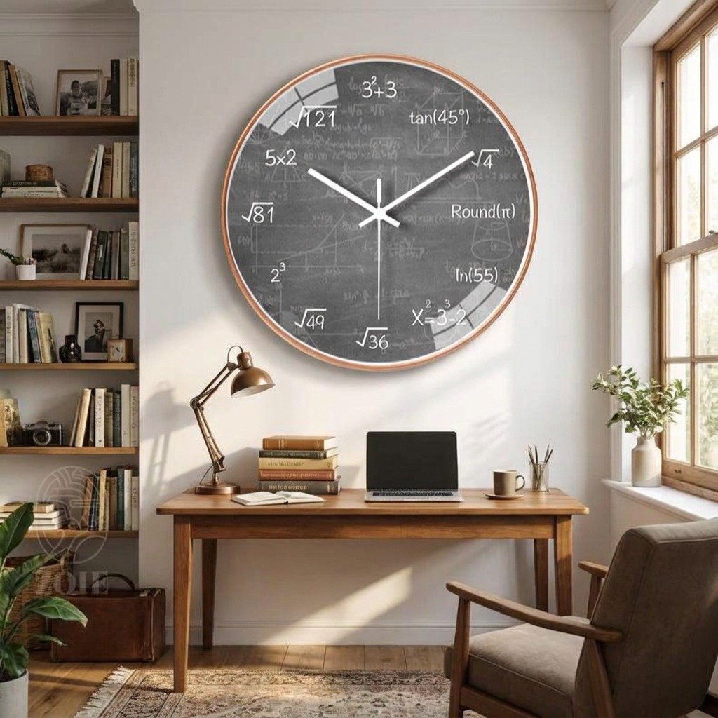 Horloge Murale Formules Mathématiques – mise en situation
