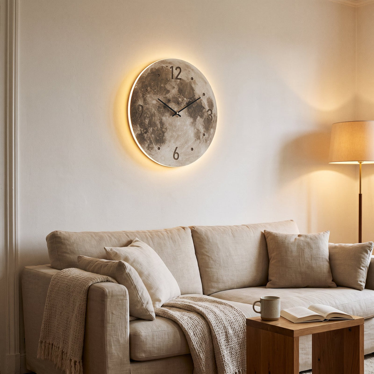 Horloge Murale Lunaire LED