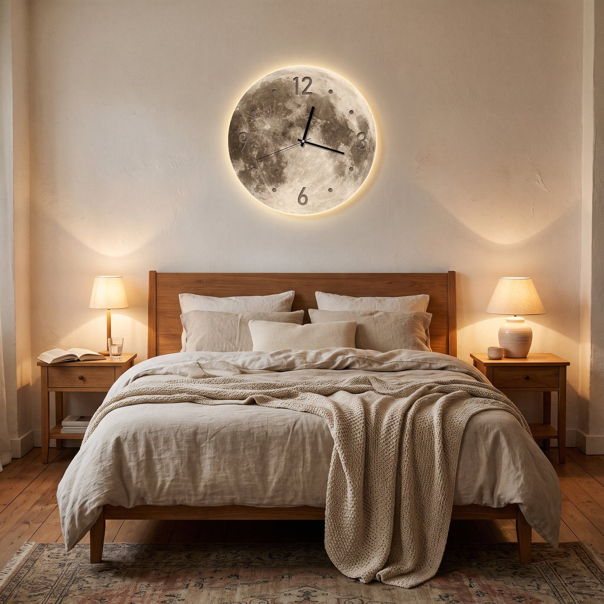Horloge Murale Lunaire LED