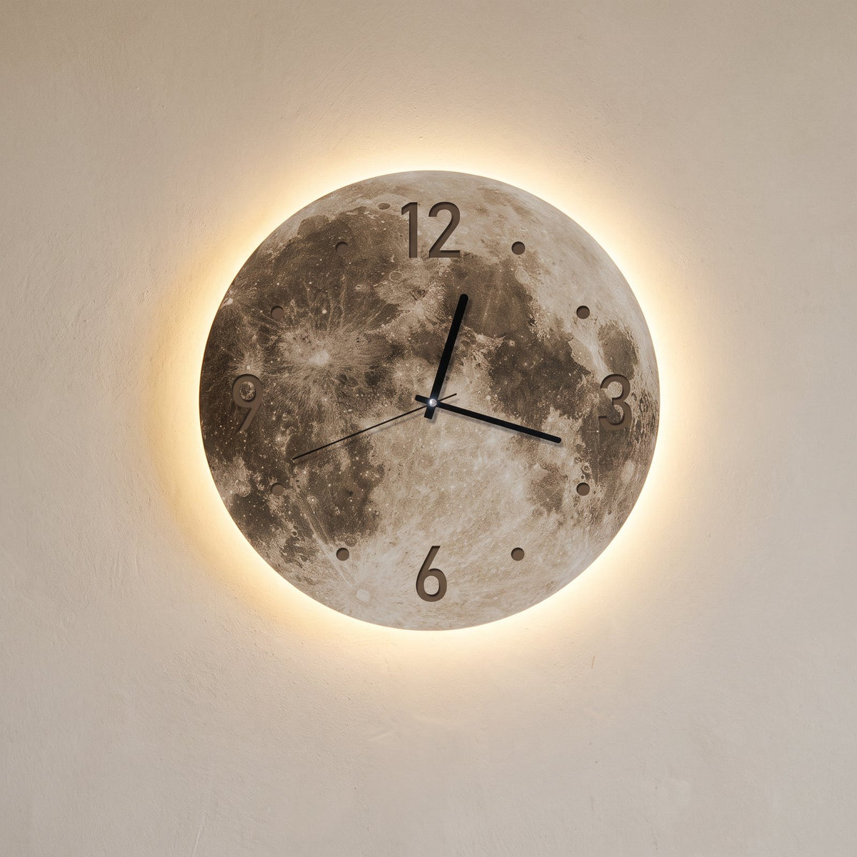 Horloge Murale Lunaire LED