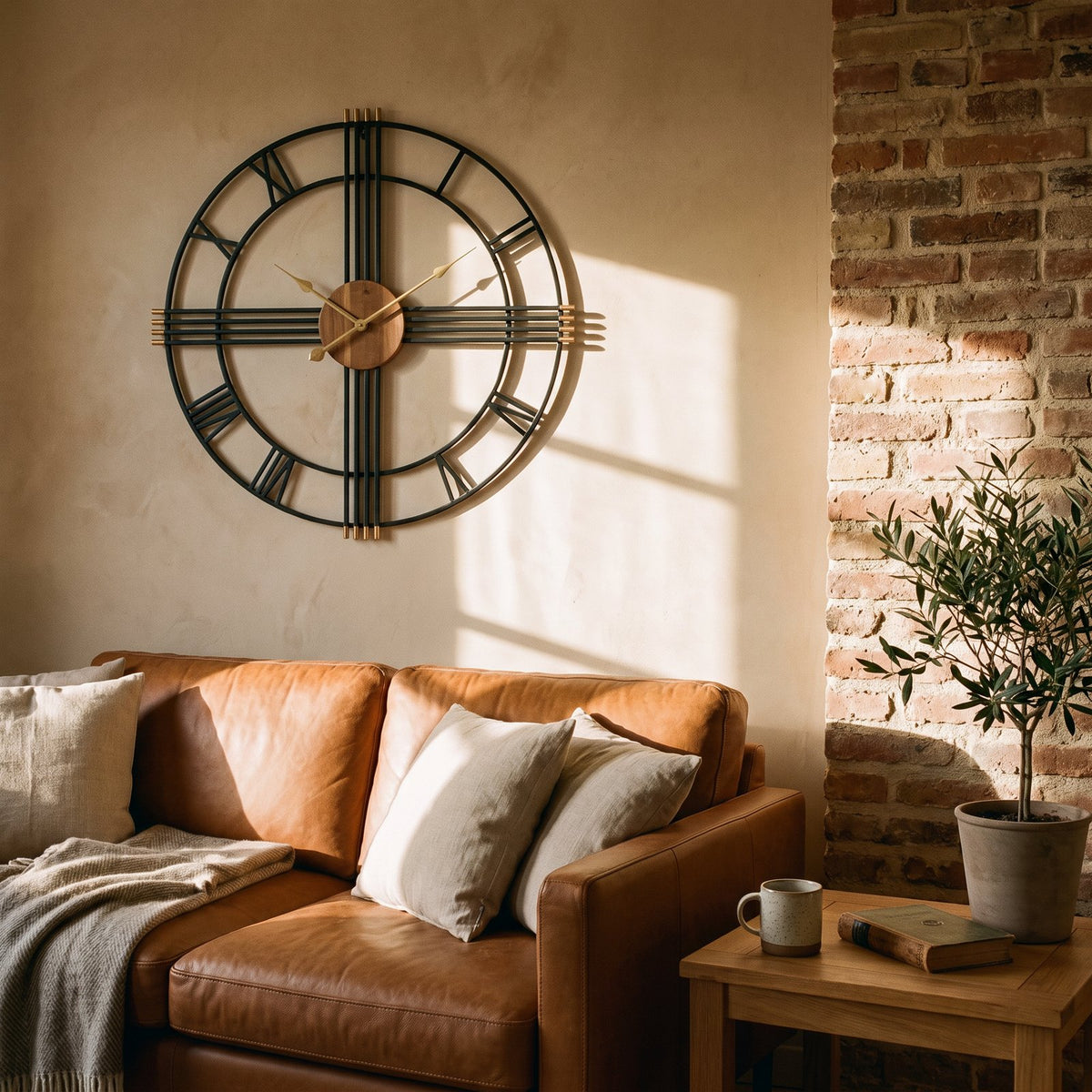 Horloge Murale Métal Industriel