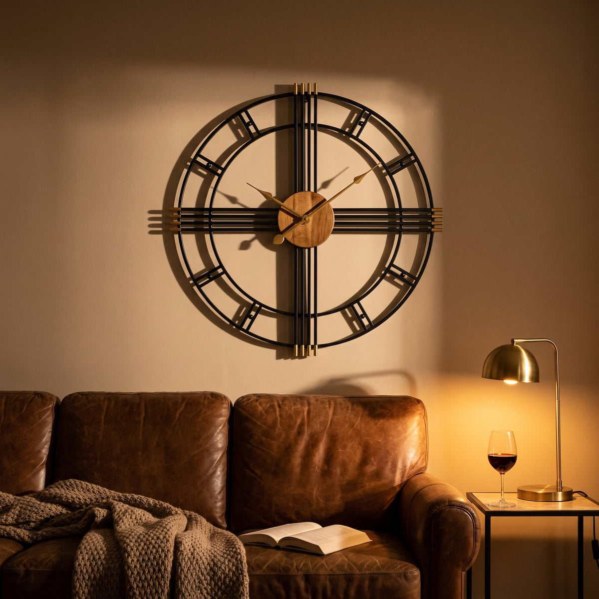 Horloge Murale Métal Industriel