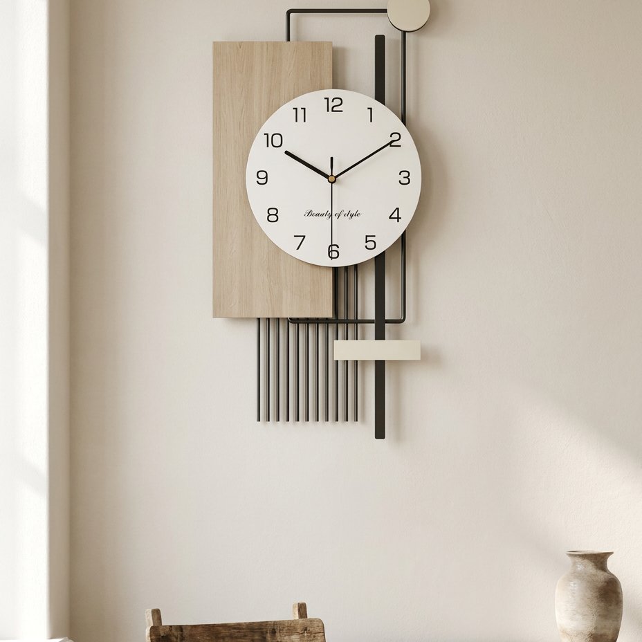 Horloge Murale Moderne Asymétrique