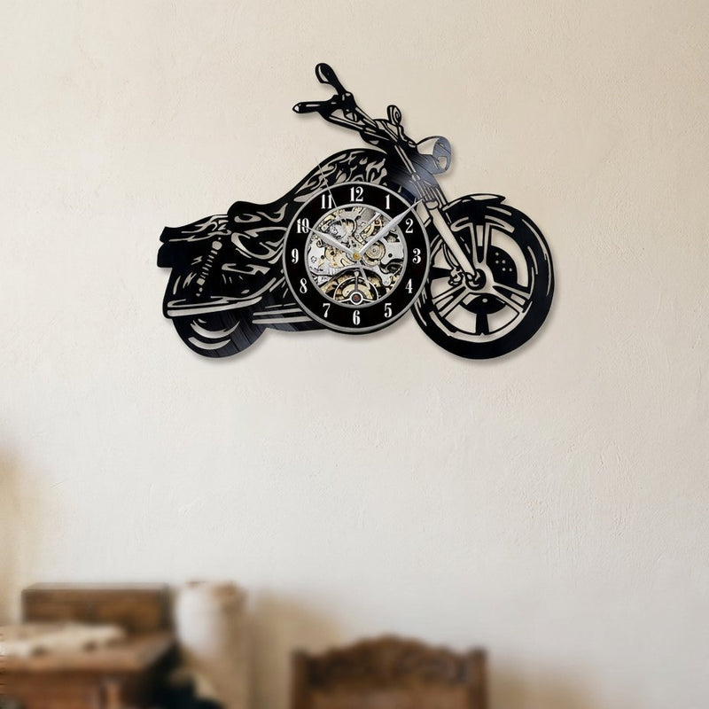 Horloge Murale Moto Design