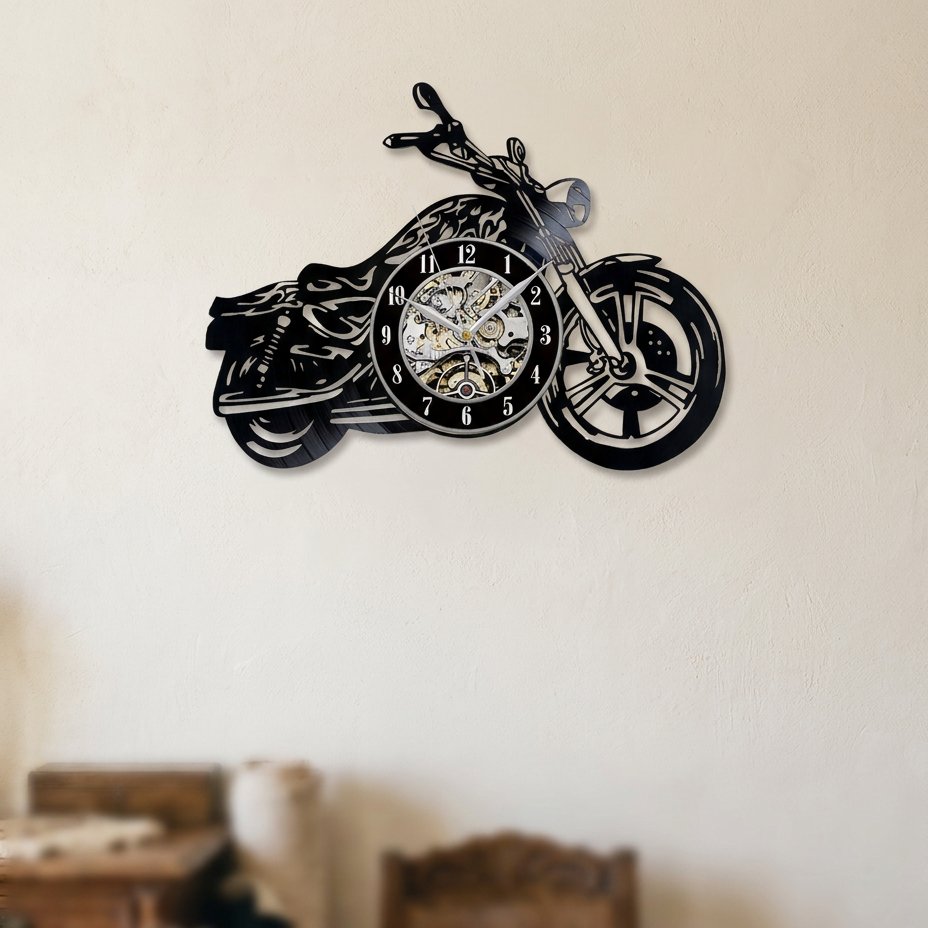 Horloge Murale Moto Design
