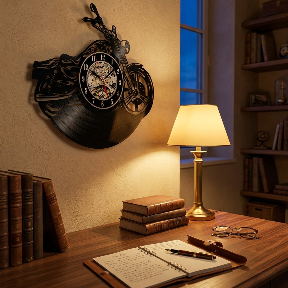Horloge Murale Moto Design