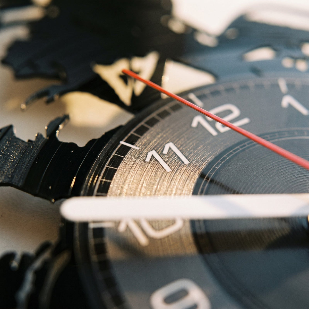 Horloge Murale Moto Vinyle – mise en situation
