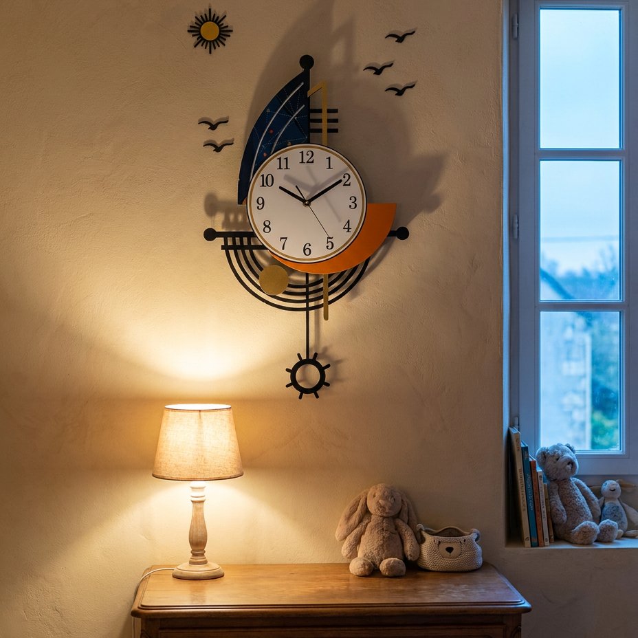 Horloge Murale Nautique Voile