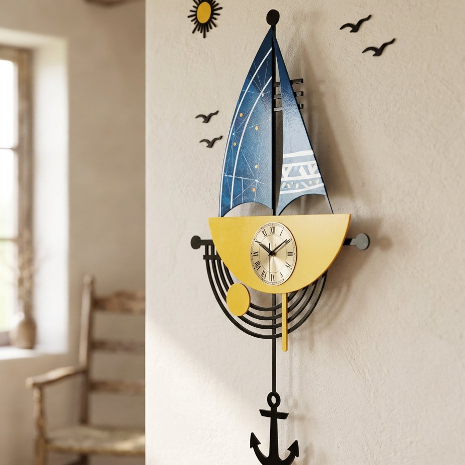 Horloge Murale Nautique Voile