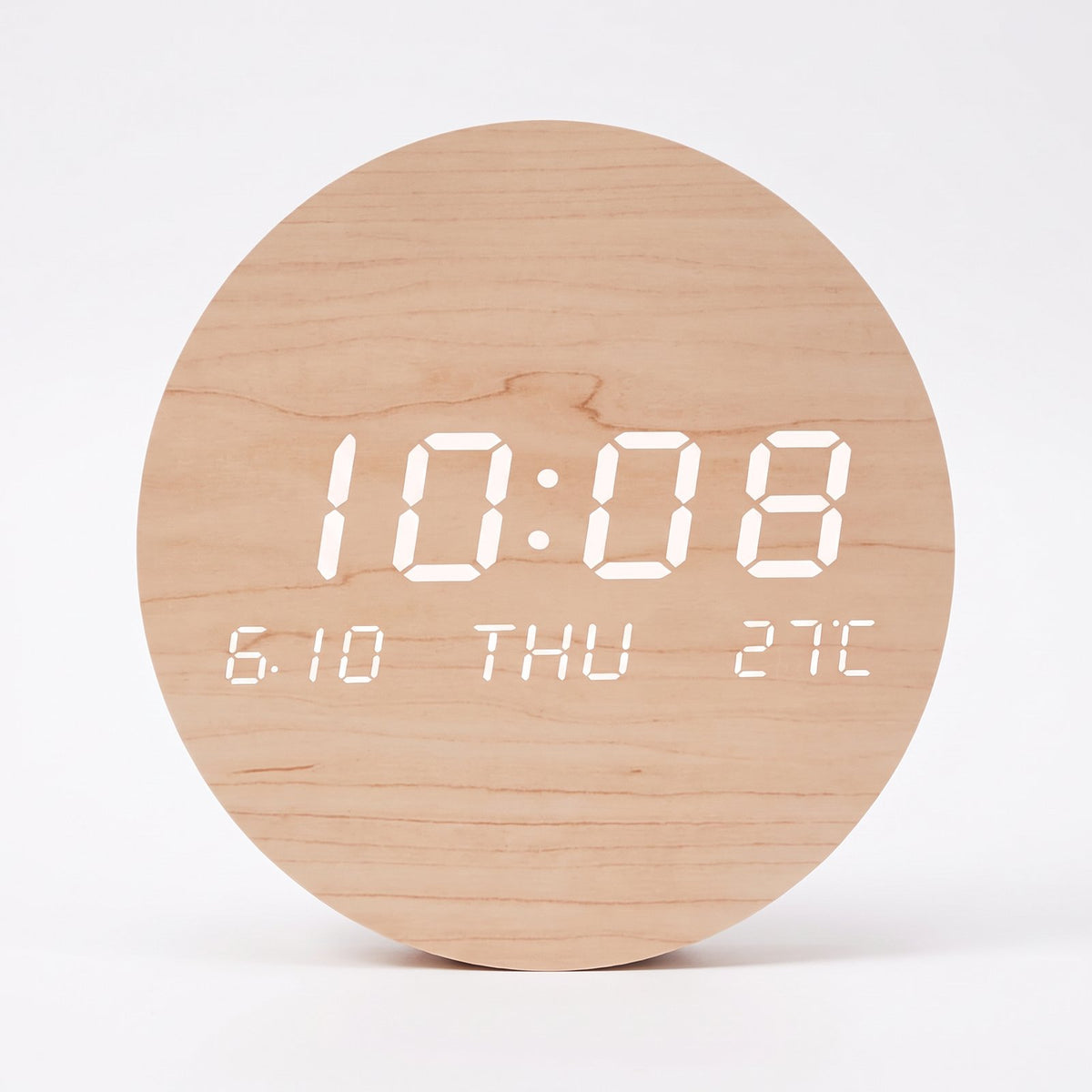 Horloge À Poser Numérique Bois