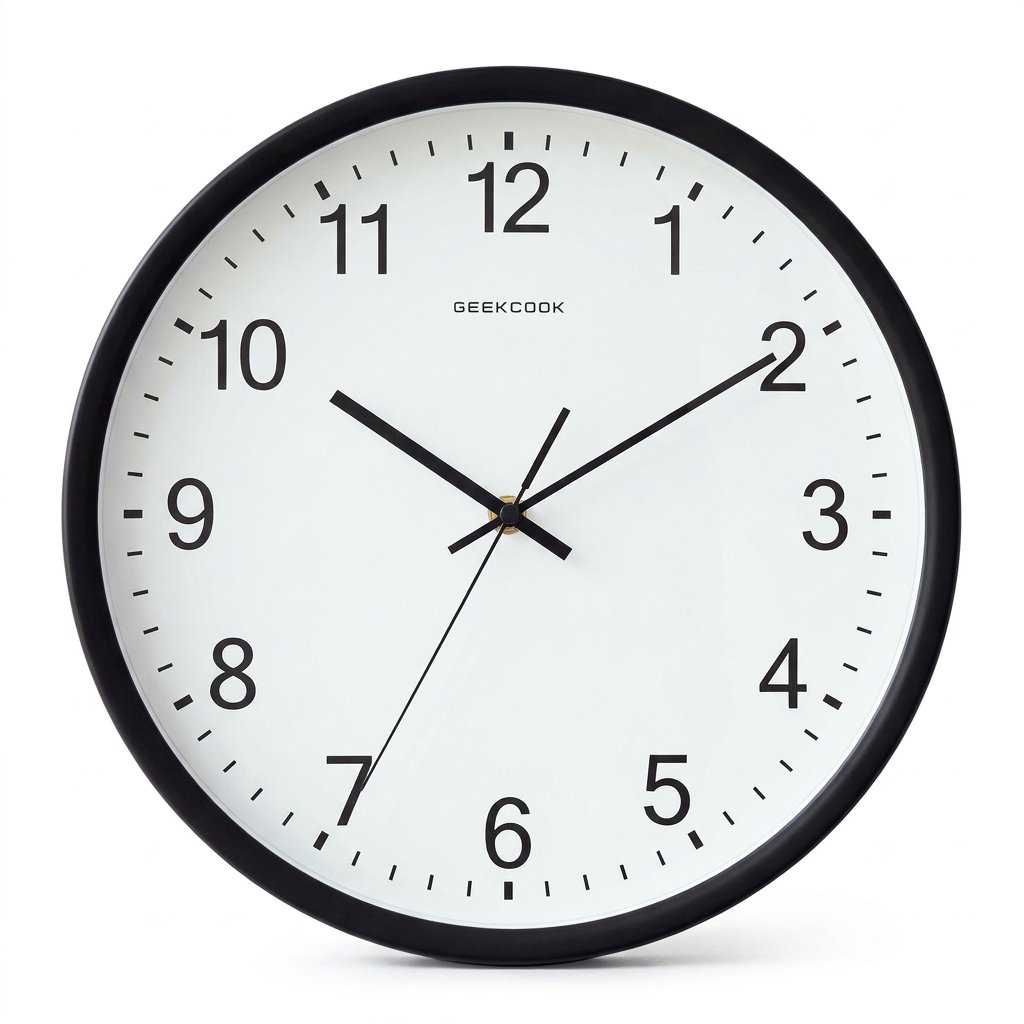 Horloge Murale Orange Chiffres