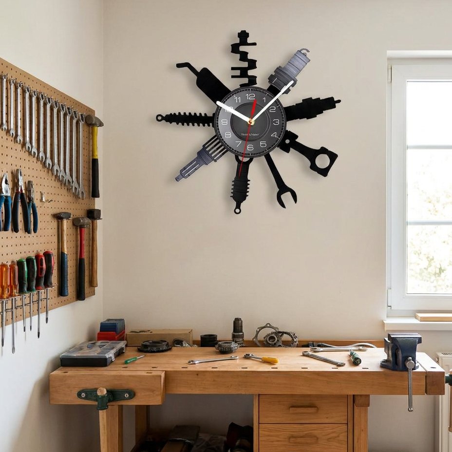 Horloge Murale Outils Mécanique