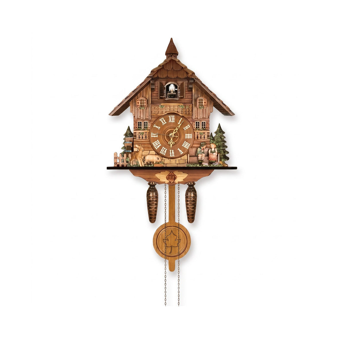Horloge Murale Pendule Chalet Alpin