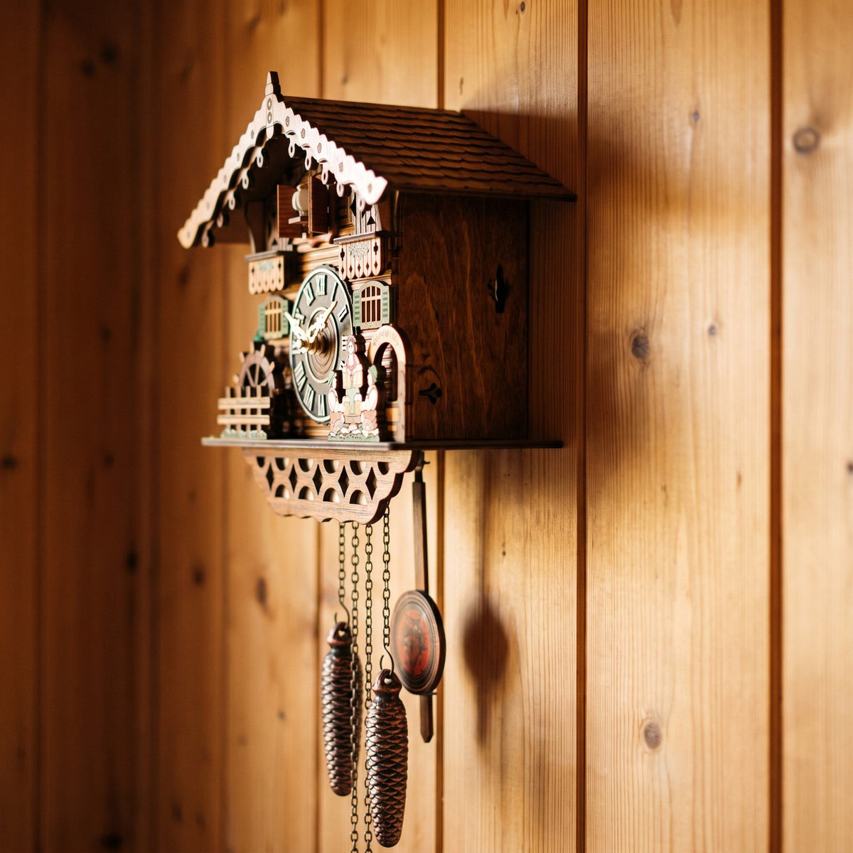 Horloge Murale Pendule Chalet Vintage – mise en situation