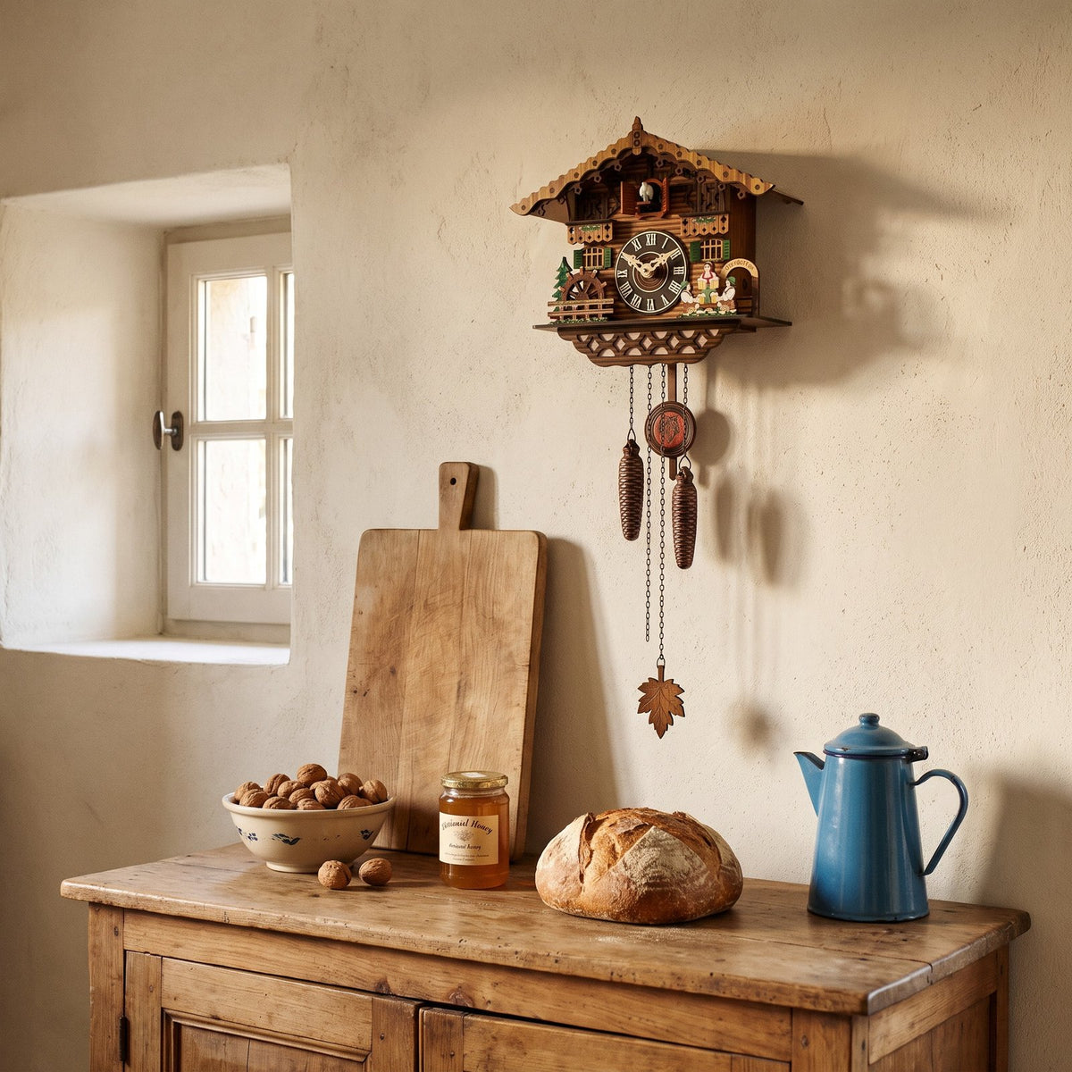 Horloge Murale Pendule Chalet Vintage – mise en situation