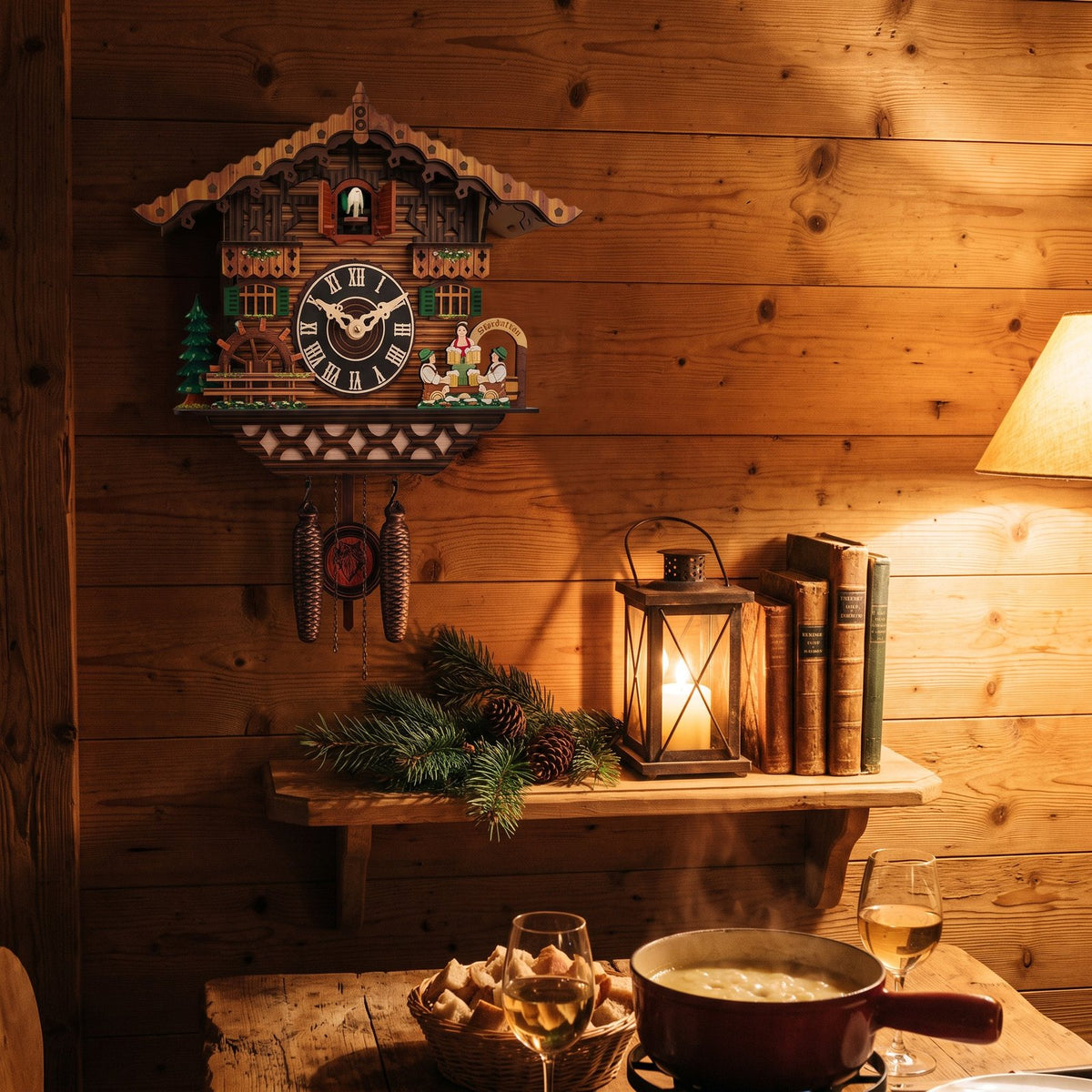 Horloge Murale Pendule Chalet Vintage – mise en situation