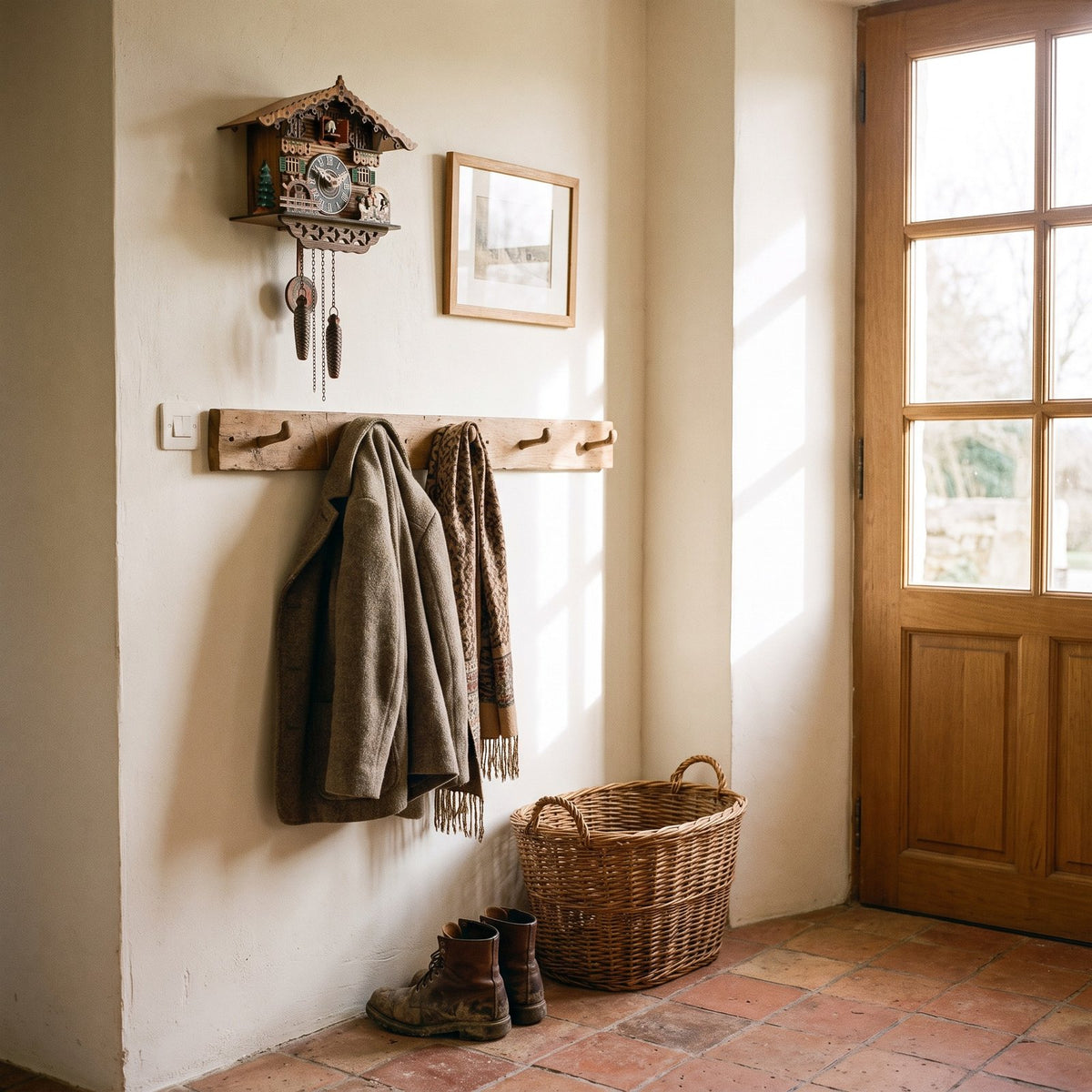 Horloge Murale Pendule Chalet Vintage – mise en situation