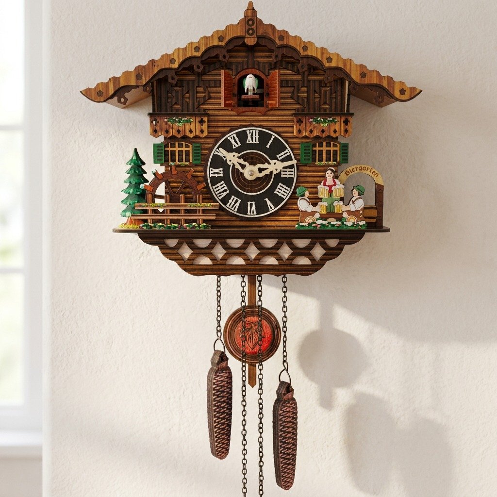 Horloge Murale Pendule Chalet Vintage – mise en situation