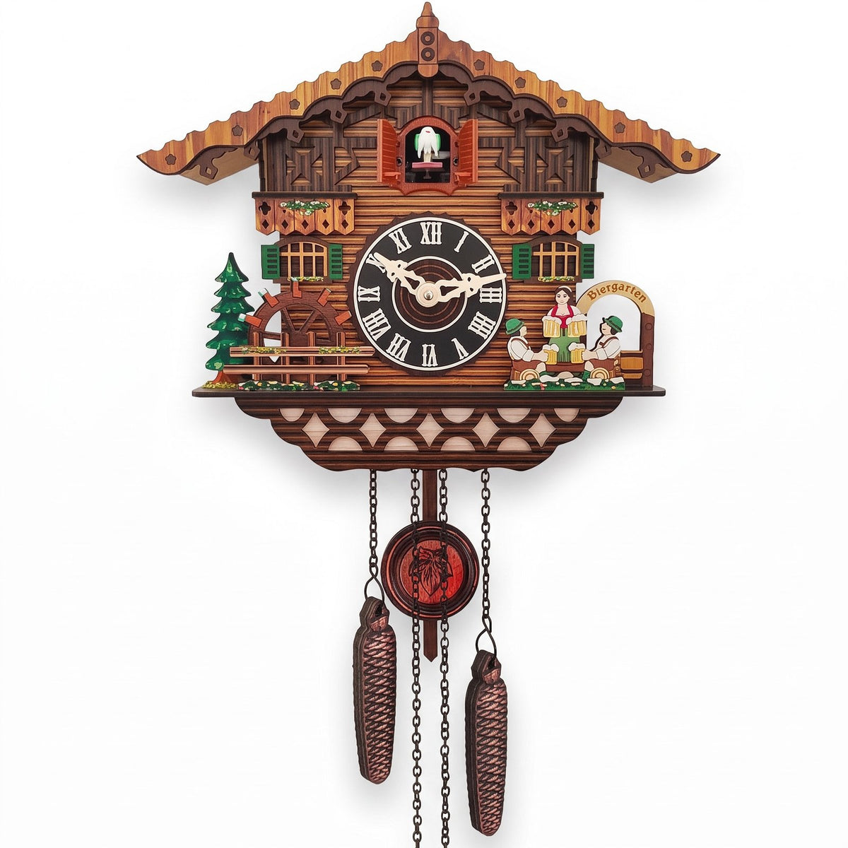 Horloge Murale Pendule Chalet Vintage – fond blanc